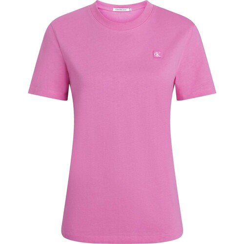 Abbigliamento Donna T-shirt & Polo Ck Jeans Ck Embro Badge Regul Rosa