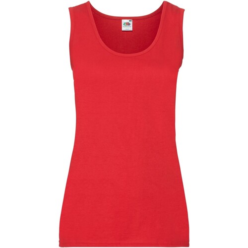 Abbigliamento Donna Top / T-shirt senza maniche Fruit Of The Loom Valueweight Rosso