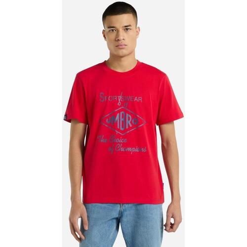 Abbigliamento Uomo T-shirts a maniche lunghe Umbro UO2076 Rosso