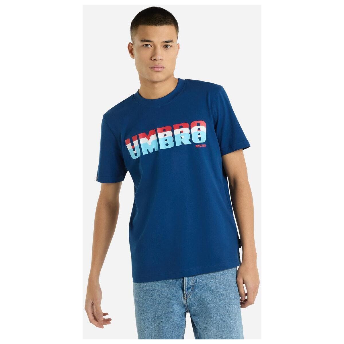 Abbigliamento Uomo T-shirts a maniche lunghe Umbro UO2077 Blu