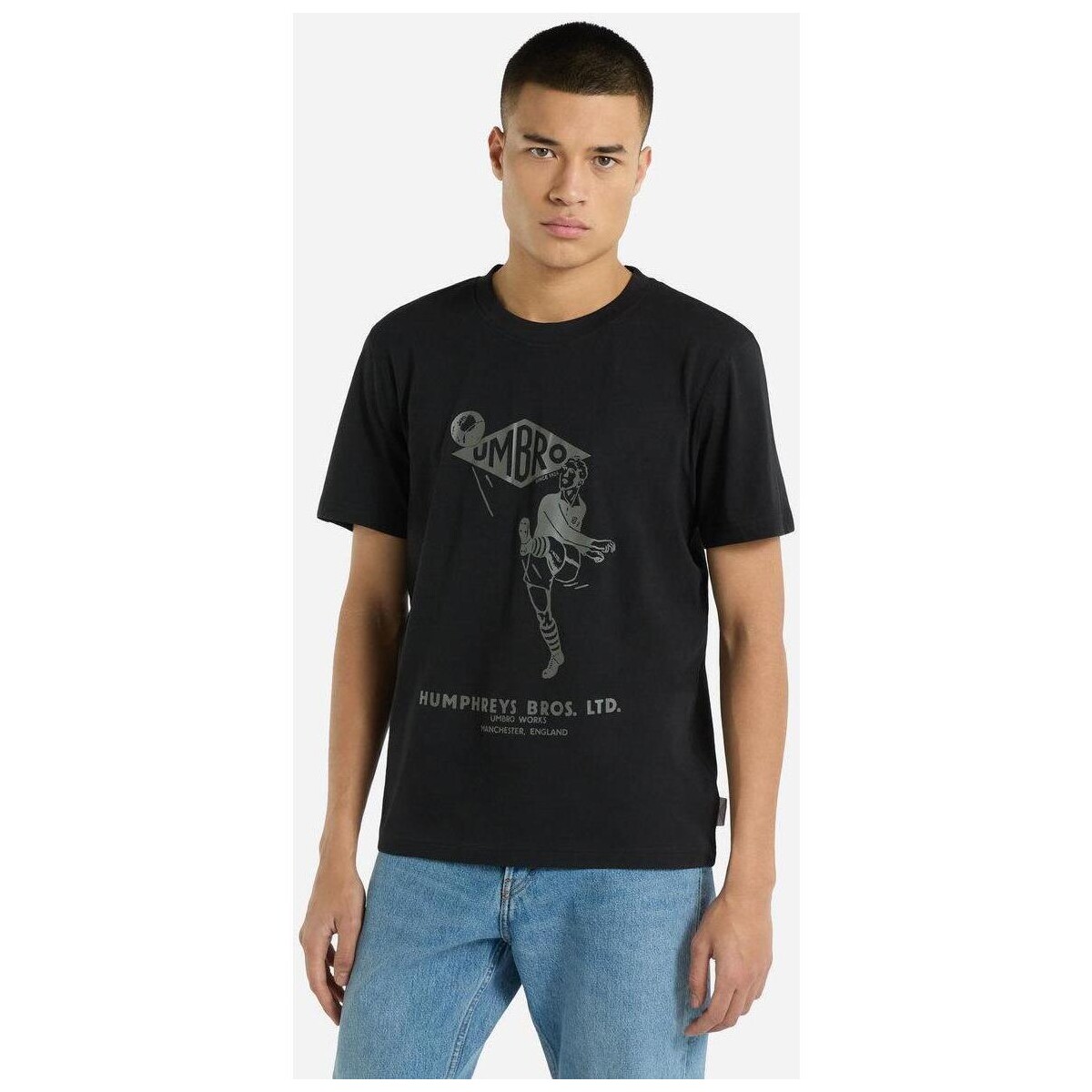 Abbigliamento Uomo T-shirts a maniche lunghe Umbro Humphreys Bros Nero