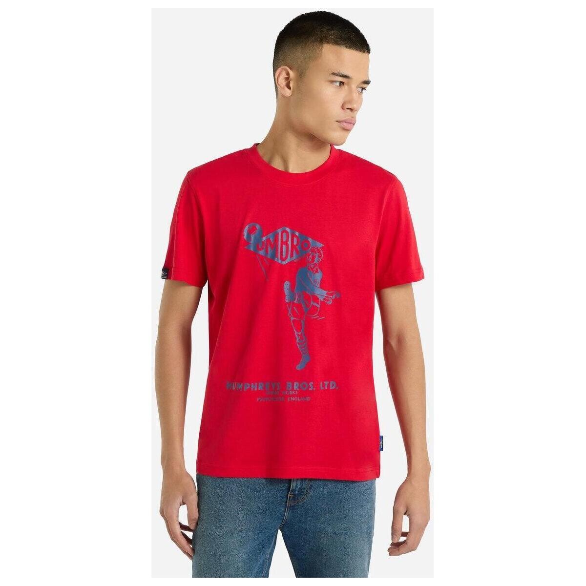 Abbigliamento Uomo T-shirts a maniche lunghe Umbro Humphreys Bros Rosso