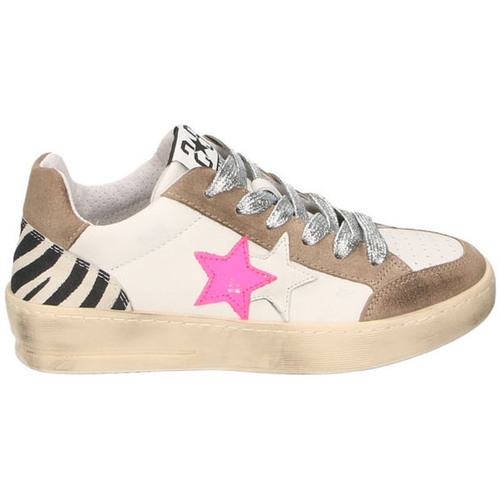 Scarpe Donna Sneakers basse Balada Sneakers New Star Pelle Bian - White Taupe Pink - 2sd4273-308 Multicolore