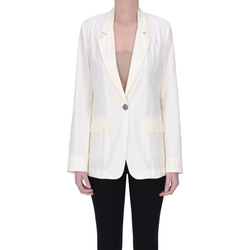 Abbigliamento Donna Giacche Forte Forte Blazer in tessuto cangiante CSG00003063AE Bianco