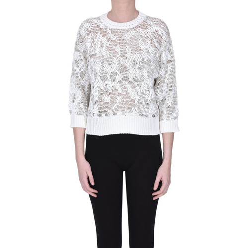 Abbigliamento Donna Maglioni Peserico Pullover in maglia intrecciata con lurex MGP00003071AE Bianco