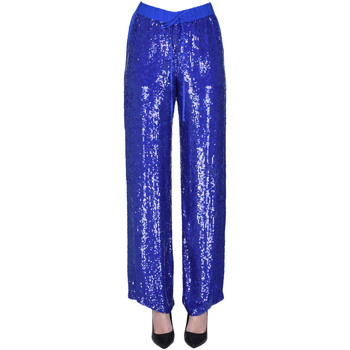 Abbigliamento Donna Pantaloni P.a.r.o.s.h. Pantaloni con paillettes PNP00003189AE Blu