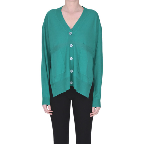 Abbigliamento Donna Gilet / Cardigan Aragona Cardigan in lana extrafine MGC00003008AE Verde