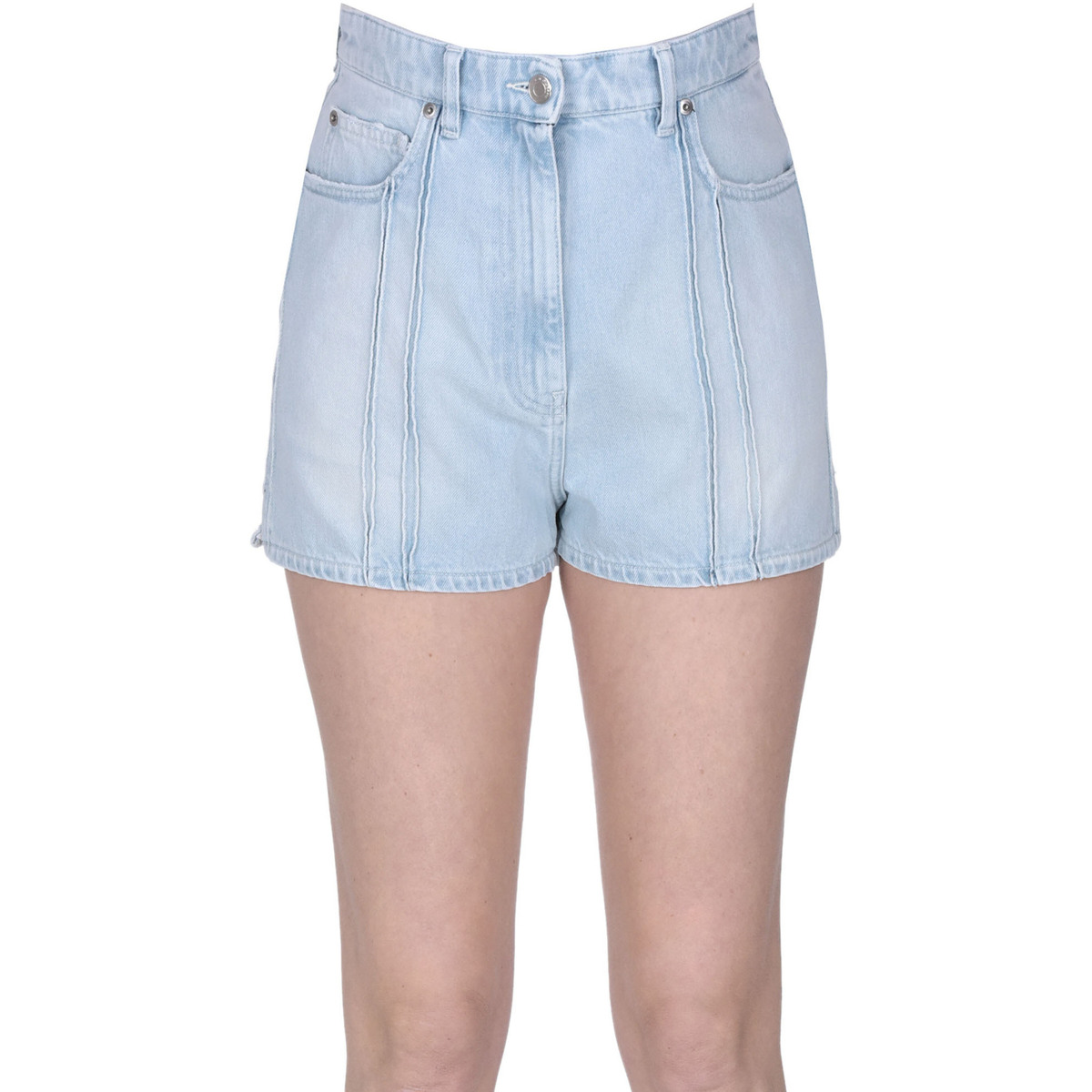 Abbigliamento Donna Shorts / Bermuda Iro Shorts in denim con impunture PNH00003054AE Blu