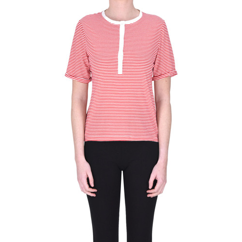 Abbigliamento Donna T-shirt & Polo Fortela T-shirt serafino a righe TPS00003088AE Rosso