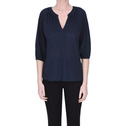 Abbigliamento Donna T-shirt & Polo Purotatto T-shirt in lino TPS00003100AE Blu
