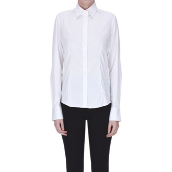 Abbigliamento Donna Camicie Caliban 1226 Camicia in cotone elasticizzato TPC00003138AE Bianco