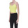 Abbigliamento Donna Top / T-shirt senza maniche Pink Memories Top cropped a costine TPT00003105AE Giallo
