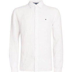 Abbigliamento Uomo Camicie maniche lunghe Tommy Hilfiger PIGMENT DYED LI SOLID RF SHIRT Bianco