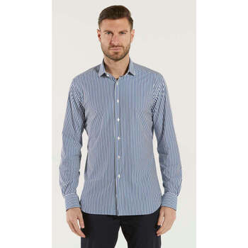 Abbigliamento Uomo Camicie maniche lunghe Xacus active shirt righe blu Blu