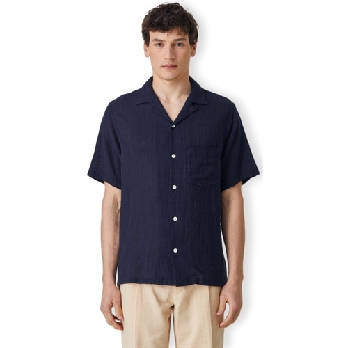 Abbigliamento Uomo Camicie maniche lunghe Portuguese Flannel Grain Shirt - Navy Blu
