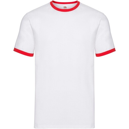 Abbigliamento Uomo T-shirts a maniche lunghe Fruit Of The Loom SS168 Rosso