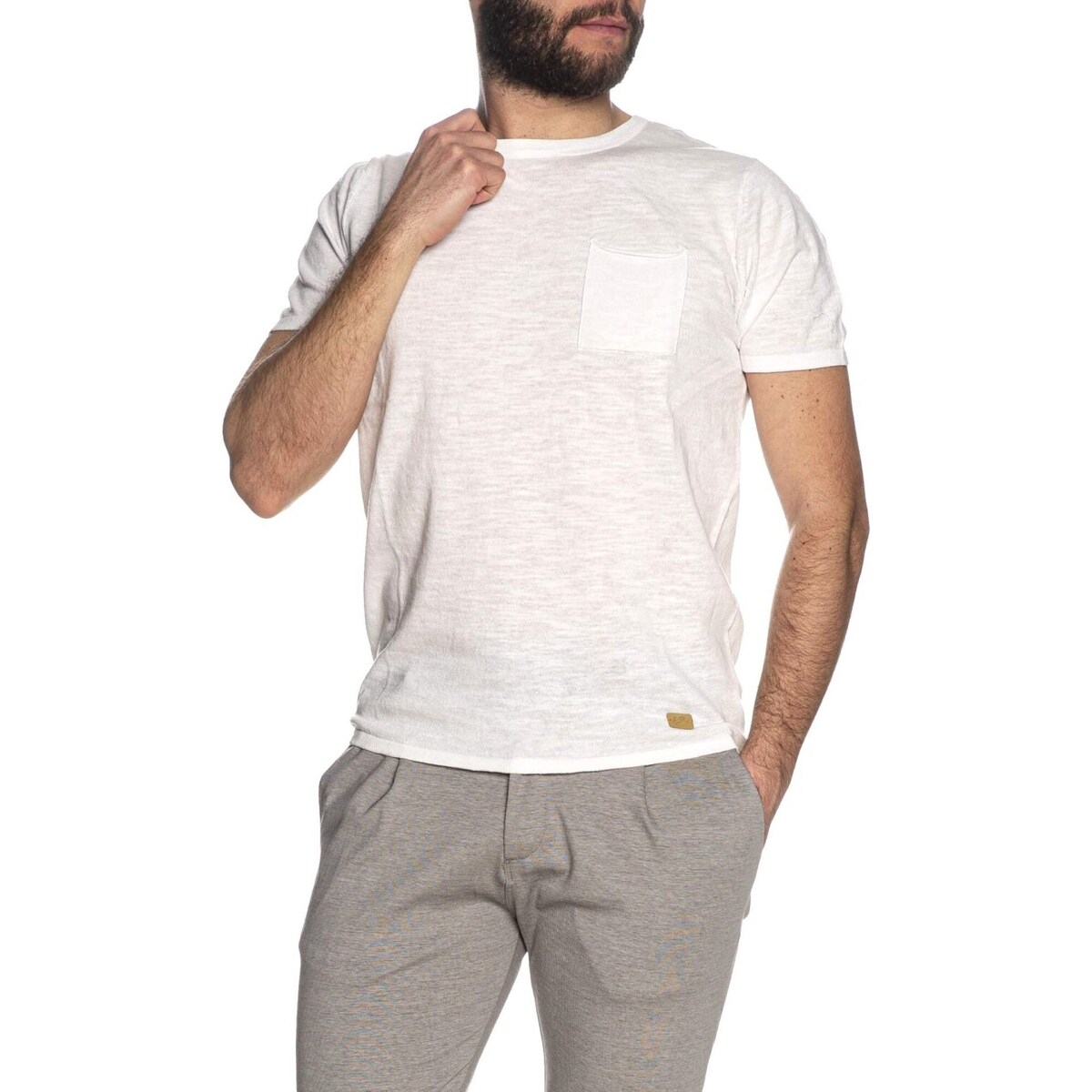 Abbigliamento Uomo T-shirt maniche corte Yes Zee M713-ZZ00 Bianco
