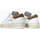 Scarpe Uomo Sneakers Ama Brand SNEAKERS UOMO BIANCA IN PELLE CON TALLONCINO NOCCIOLA Bianco