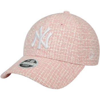 New-Era Wmns Summer Tweed 9FORTY New York Yankees Cap Rosa
