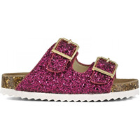 Scarpe Bambina Sandali Colors of California Glitter sandal 2 buckles Rosa
