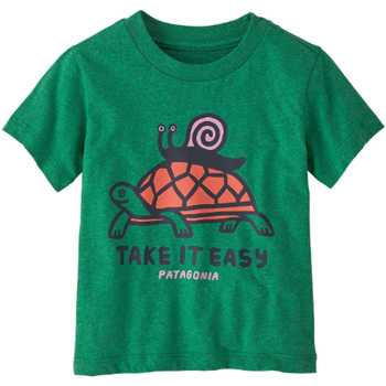 Abbigliamento Unisex bambino T-shirt & Polo Patagonia Baby Graphic T-Shirt Erga Verde
