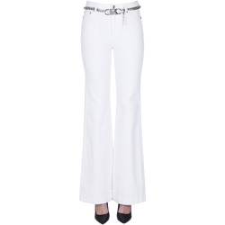 Abbigliamento Donna Jeans MICHAEL Michael Kors Jeans con cintura in catena metallica DNM00003062AE Bianco