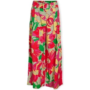 Abbigliamento Donna Pantaloni Vila Halin Wide Trousers - Swamp/Big Flower Multicolore