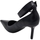 Scarpe Donna Décolleté Malu Shoes Scarpa decollete donna nero in pelle a punta con cinturino larg Nero