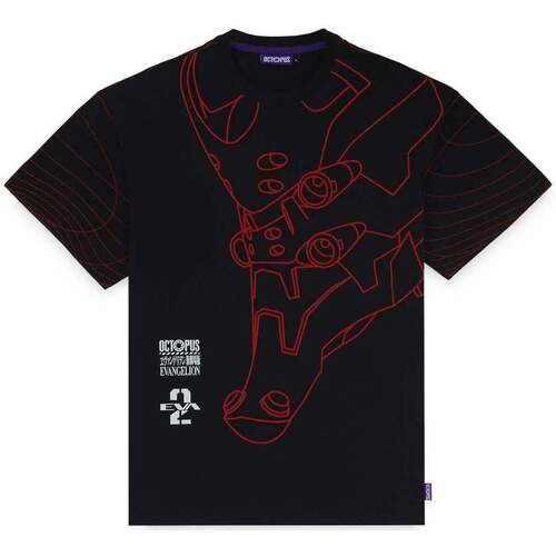 Abbigliamento Uomo T-shirt & Polo Octopus Evangelion – Eva 02 Flowing Tee Nero