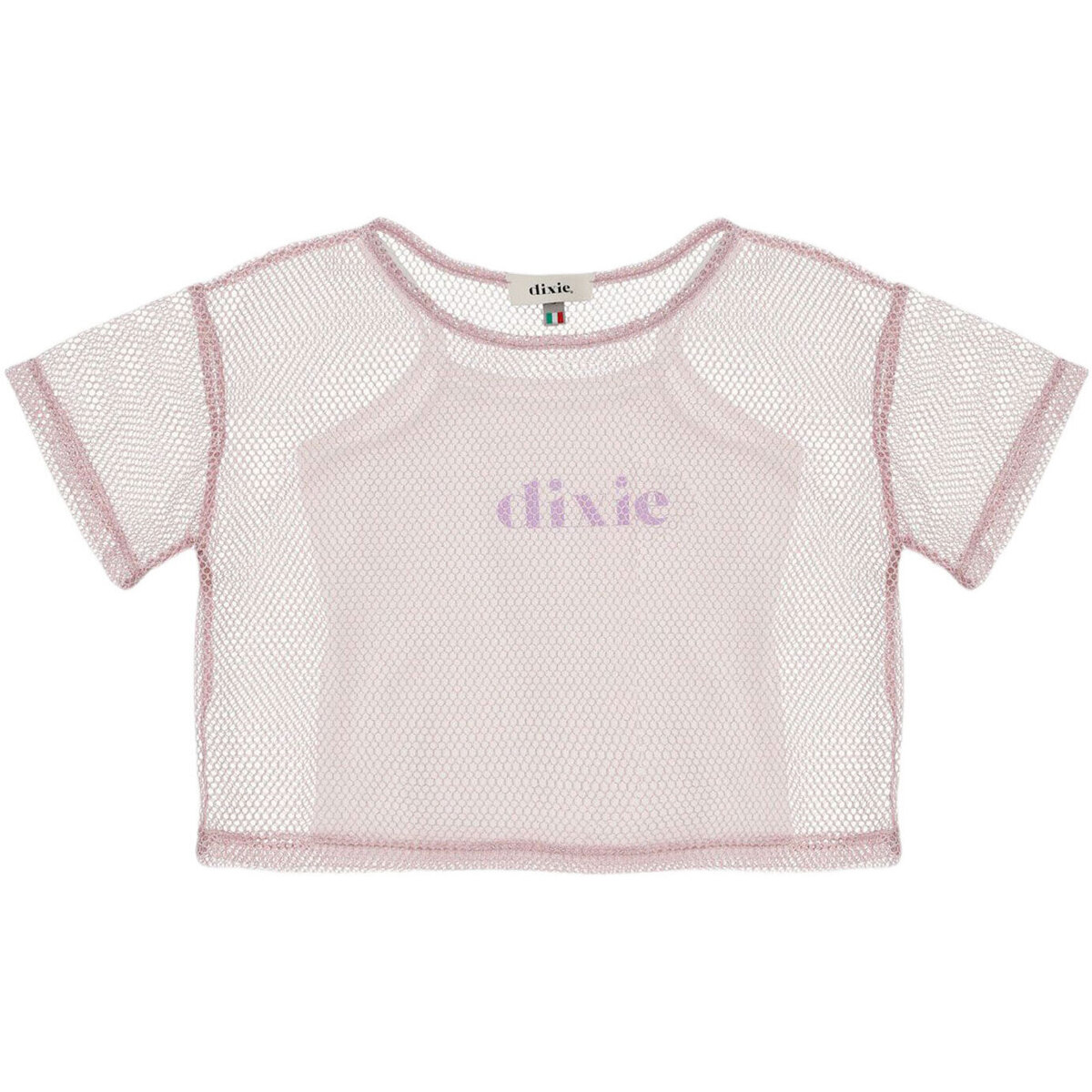Abbigliamento Bambina T-shirt maniche corte Dixie SET MAGLIA RETE CON CANOTTA STAMPATA Viola