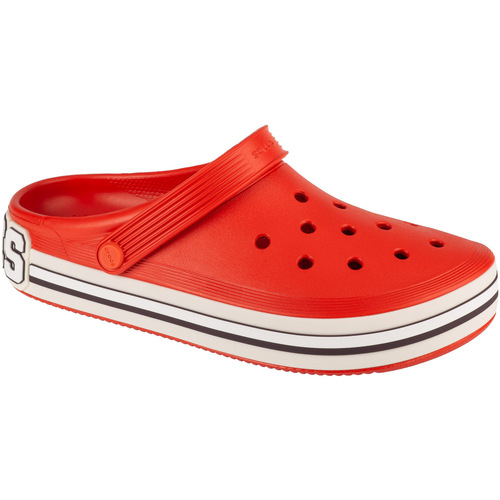 Scarpe Uomo Pantofole Crocs Off Court Logo Clog Rosso