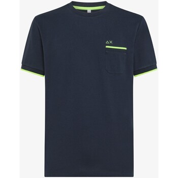 Abbigliamento Uomo T-shirt maniche corte Sun68 T34124 T-Shirt Uomo Blu navy Blu