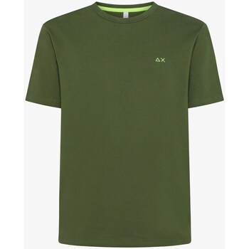 Abbigliamento Uomo T-shirt maniche corte Sun68 T34123 T-Shirt Uomo Verde scuro Verde