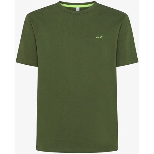 Abbigliamento Uomo T-shirt maniche corte Sun68 T34123 T-Shirt Uomo Verde scuro Verde