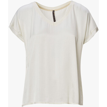 Abbigliamento Donna T-shirt & Polo Manila Grace T-SHIRT SCOLLO A V Bianco