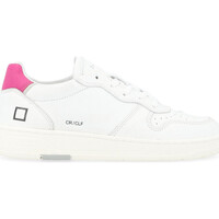 Scarpe Donna Sneakers Date Sneaker Court Calf in pelle bianca e rosa Altri