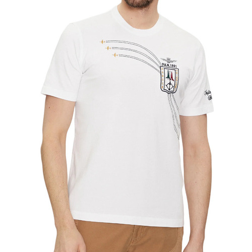 Abbigliamento Uomo T-shirt maniche corte Aeronautica Militare TS2242J592 Bianco