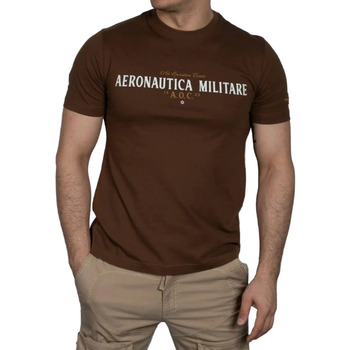 Abbigliamento Uomo T-shirt maniche corte Aeronautica Militare TS2228J634 Marrone