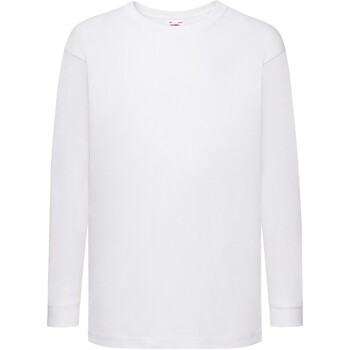 Abbigliamento Unisex bambino T-shirts a maniche lunghe Fruit Of The Loom SS007 Bianco