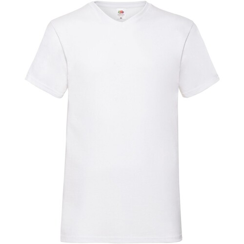 Abbigliamento Uomo T-shirts a maniche lunghe Fruit Of The Loom Valueweight Bianco