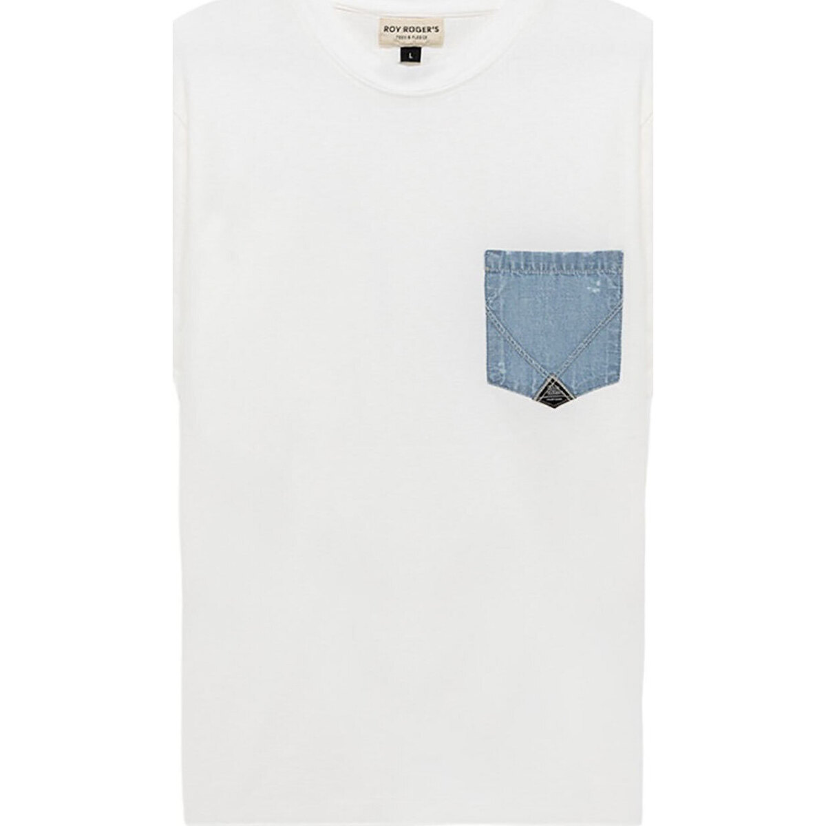 Abbigliamento Uomo T-shirt maniche corte Roy Rogers T-SHIRT POCKET CHAMBRAY MAN HEAVY JERSEY Bianco