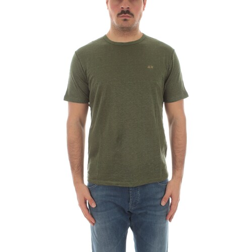 Abbigliamento Uomo T-shirt maniche corte Sun68 T34132 Verde