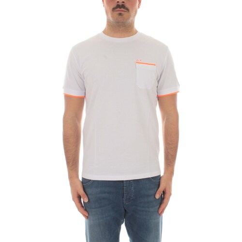 Abbigliamento Uomo T-shirt maniche corte Sun68 T34124 Bianco