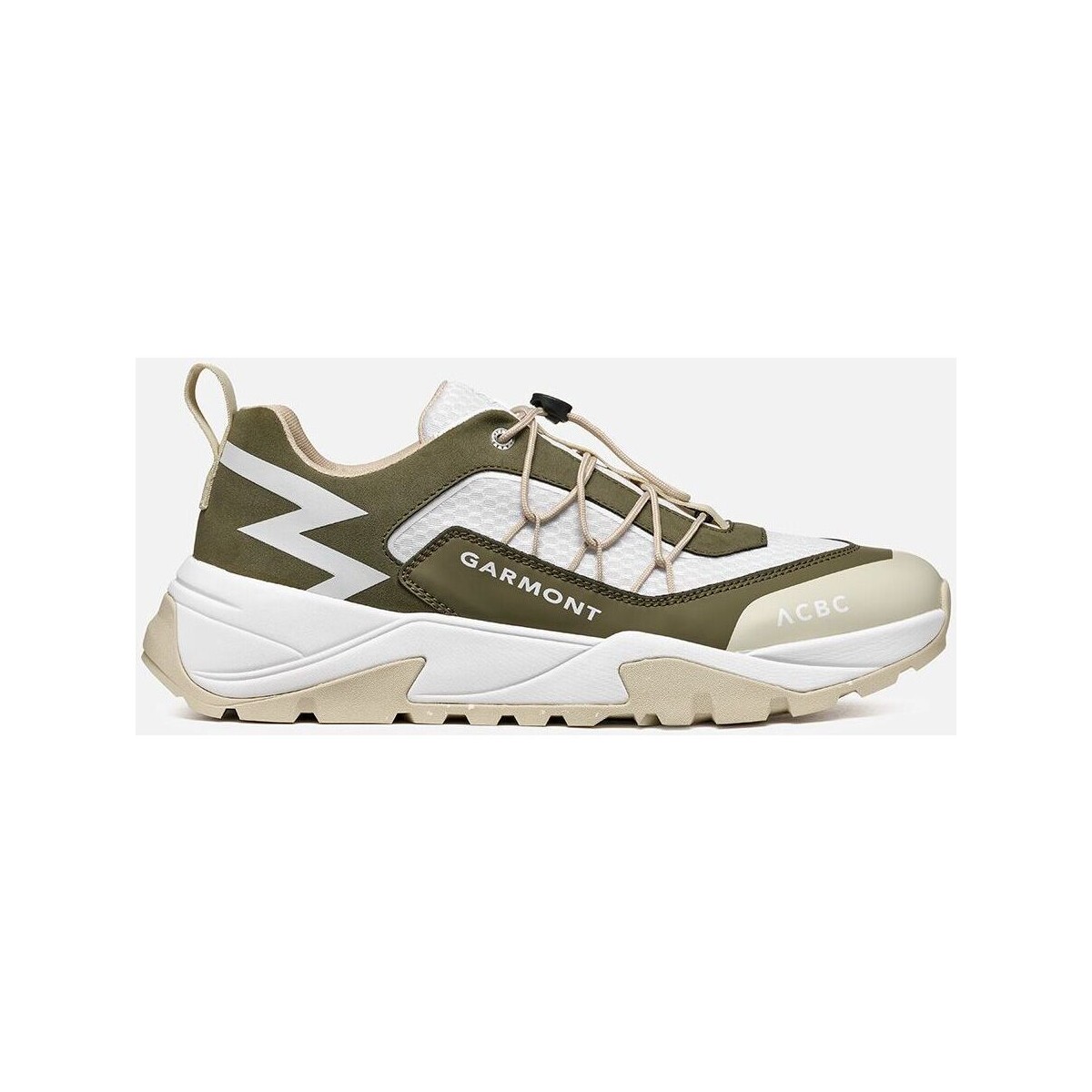 Scarpe Uomo Sneakers Acbc S11003M - GARMON LAGOM LITE-038802 B.WHITE/OLIVE GREEN Bianco
