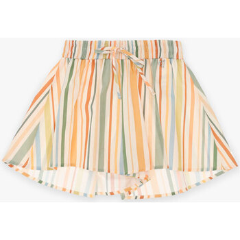 Abbigliamento Bambina Shorts / Bermuda Dixie Shorts a righe in cotone con fusciacca RE63271G64 Multicolore