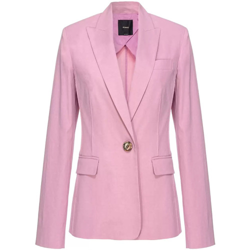 Abbigliamento Donna Giacche / Blazer Pinko giacca rosa in lino Rosa