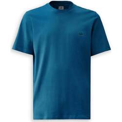 Abbigliamento Uomo T-shirt & Polo Cp Company 30/1 Jersey Logo Blu Elettrico Verde
