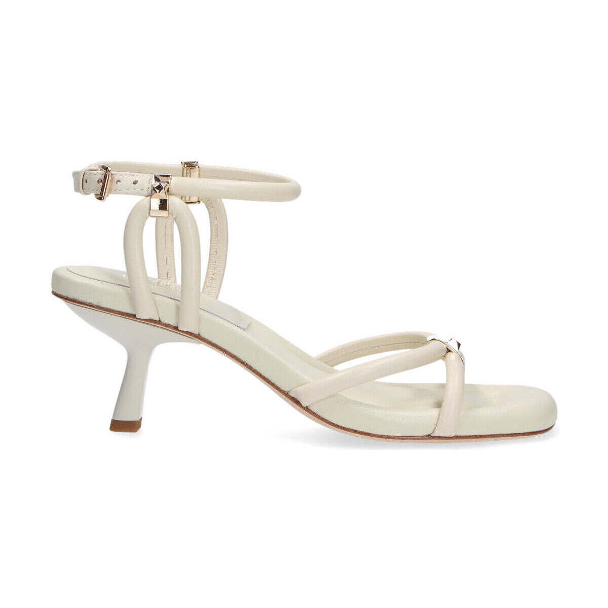 Scarpe Donna Sandali Ash sandali con tacco Jess color panna Bianco