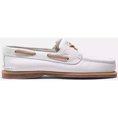 Scarpe Uomo Sneakers Timberland TB0A412XEM21 - CLASSIC BOAT 2 EYE-WHITE FILL-GRAIN Bianco