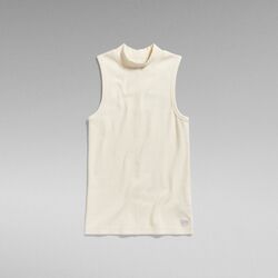 Abbigliamento Donna Top / T-shirt senza maniche G-Star Raw D24502 D595 OPEN BACK MOCK-G286 ANTIQUE WHITE Bianco